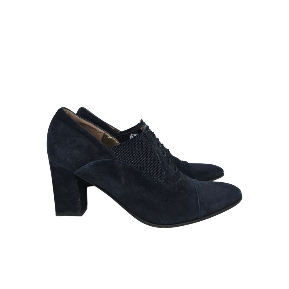 Vintage Prevata Women's Leather Heels Pumps Black 5.5